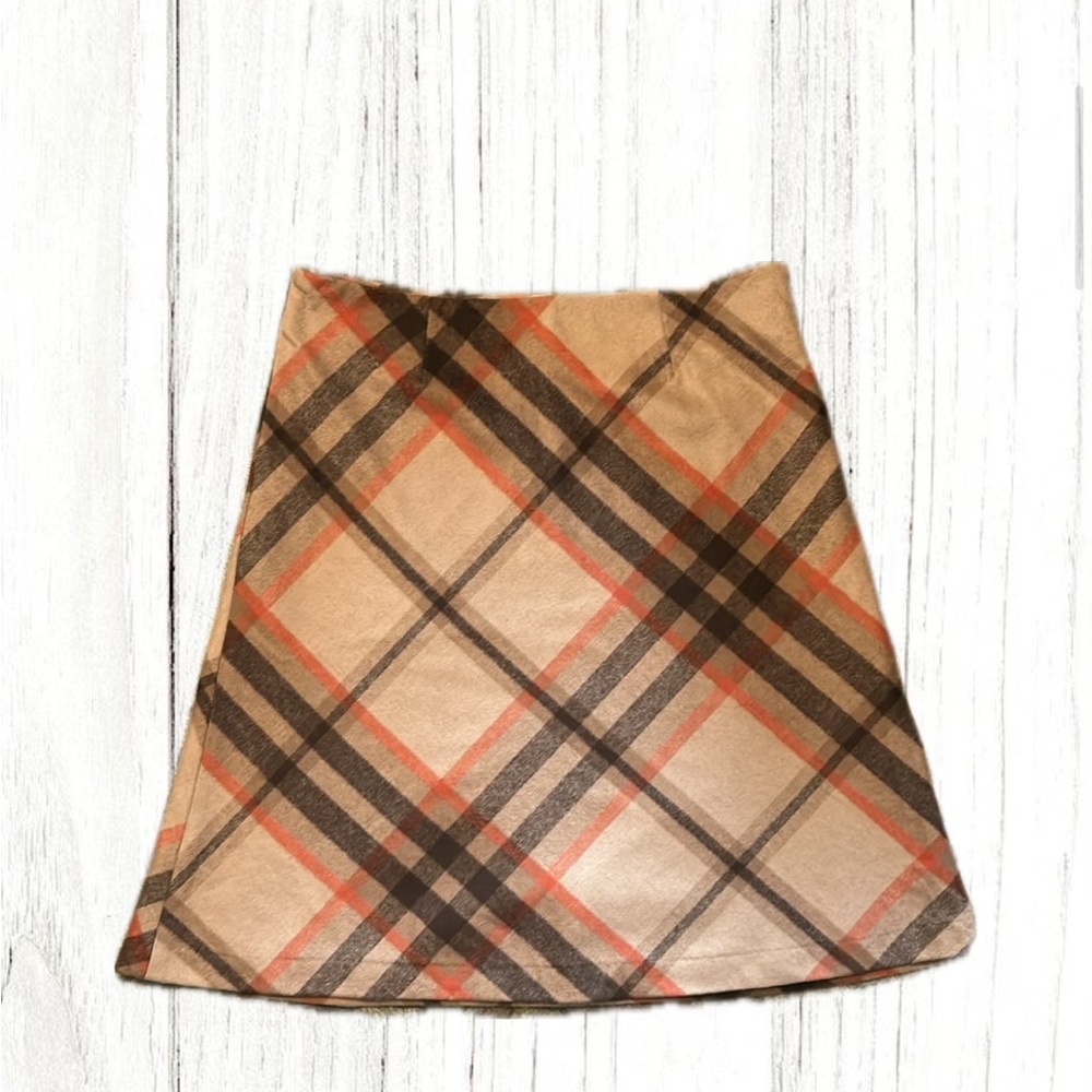 Chadwick’s Wool Plaid A Line Skirt